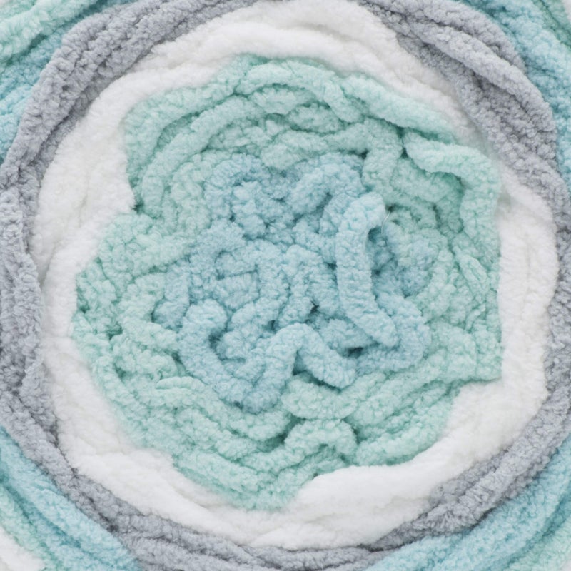 Bernat Baby Blanket Stripes, 10.5 oz, 100% Polyester, Seaglass - Image 2