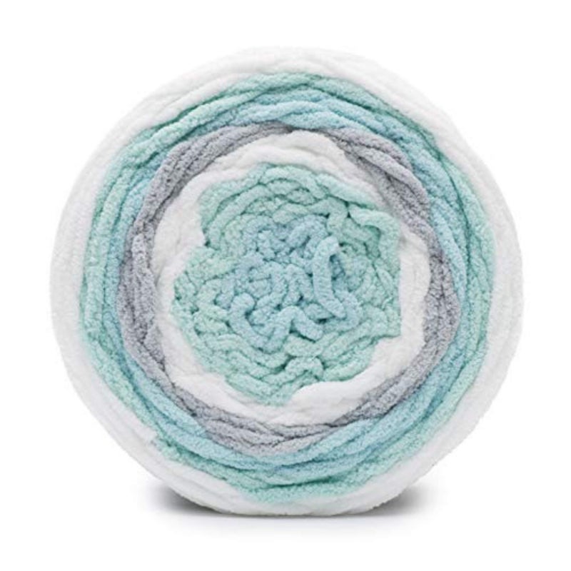 Bernat Baby Blanket Stripes, 10.5 oz, 100% Polyester, Seaglass - Image 3