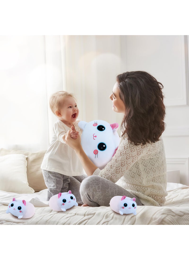 Gudisi Gudisi Cat Plush Valentines Day Stuffed Animals with 4 Kitties Plushies 16"" Soft Jumbo Pillow Gifts for Kids Him Her Girlfriend Boyfriend  - Image 5