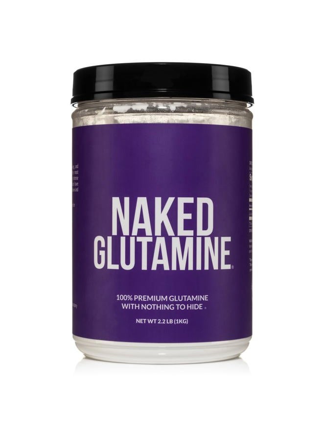 NAKED nutrition Pure L-Glutamine Made in The USA - 200 Servings - 1,000g, 2.2lb Bulk, Vegan, Non-GMO, Gluten and Soy Free. Minimize Muscle Breakdown & Improve Protein Synthesis. No Additives - Image 1