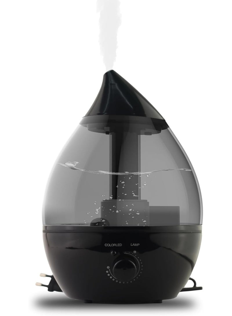 2.6L  Cool Mist Humidifier with Essential Oil Compartment 360° Nozzle, Colorful Night Light, Auto Shut-Off & Long-Lasting 24H Operation - Image 1