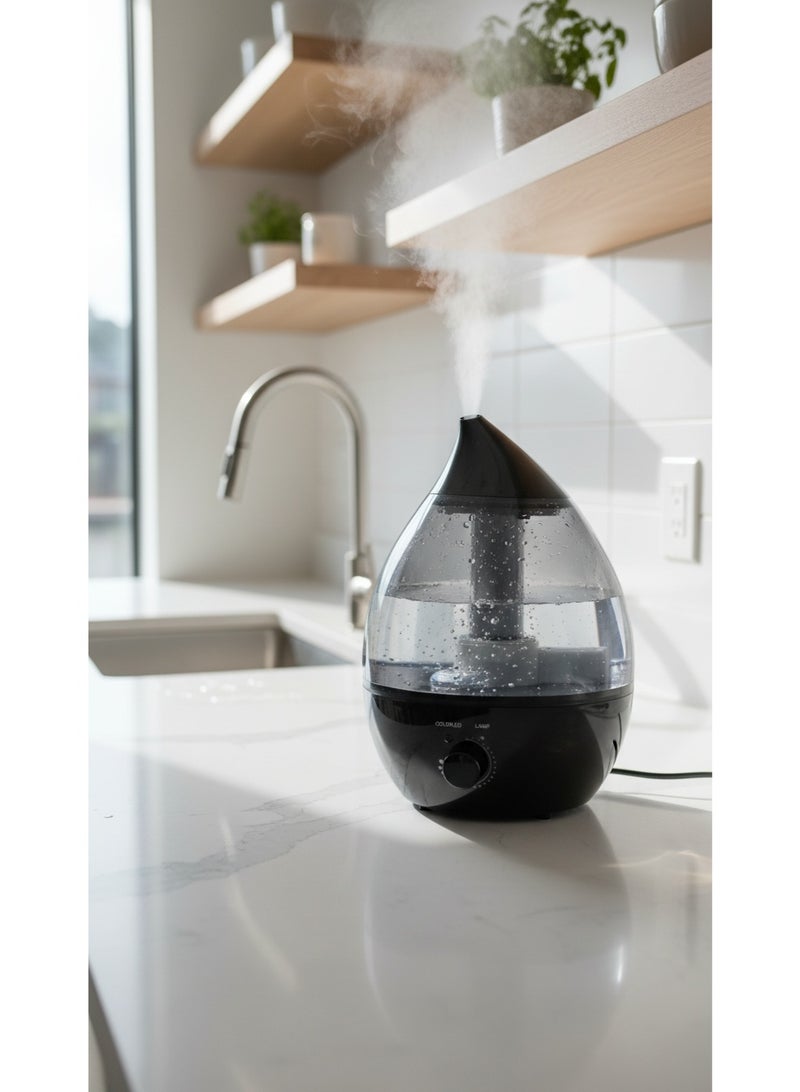 2.6L  Cool Mist Humidifier with Essential Oil Compartment 360° Nozzle, Colorful Night Light, Auto Shut-Off & Long-Lasting 24H Operation - Image 2