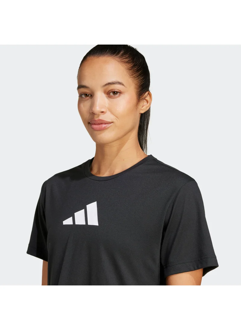 adidas تيشيرت إسينشال بيج بيرفورمانس مزين بشعار الماركة