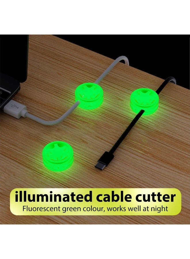 HASTHIP® 6 Pack Cable Holder Clips, Fluorescent Self-Adhesive Silicone Cable Management Organizer, Cord Clips Multipurpose Durable Cord Keeper for Wire Management in Home, Office, Desk, Car, Wall - Image 4