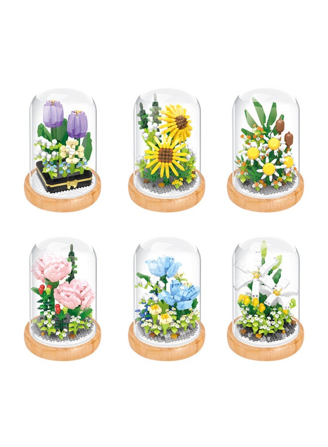 Zhiying Outlet Eternal Flower Diamond Mini Micro Particle Building Blocks Assembled Educational Toys Girls Toys-Color:2797 Lotus  - Image 3