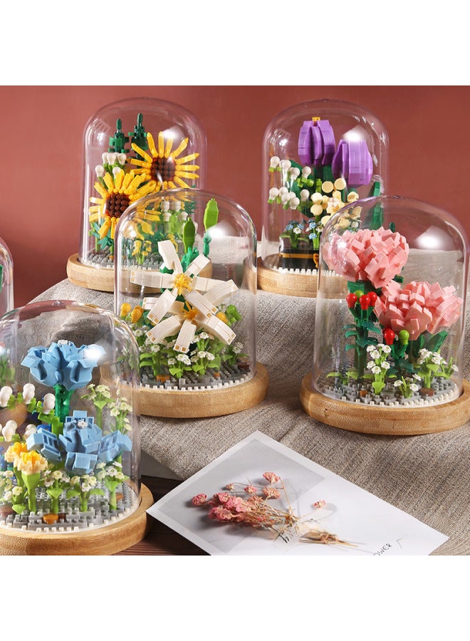 Zhiying Outlet Eternal Flower Diamond Mini Micro Particle Building Blocks Assembled Educational Toys Girls Toys-Color:2797 Lotus  - Image 4