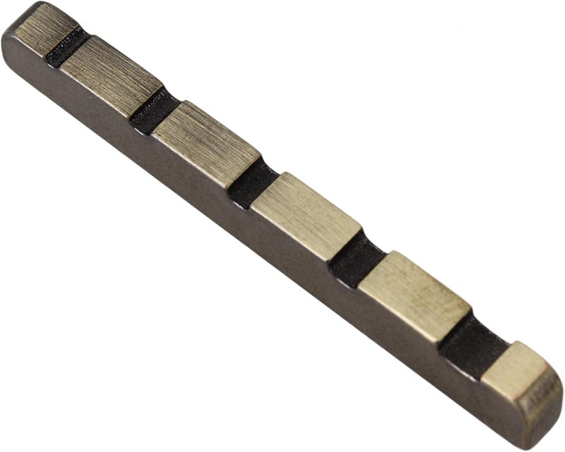 Homeswitch Stainless Steel Electric Guitar Bass Nut for 5-string Guitar with Self-polishing Grooves to Fit (Bronze Color) - Image 1