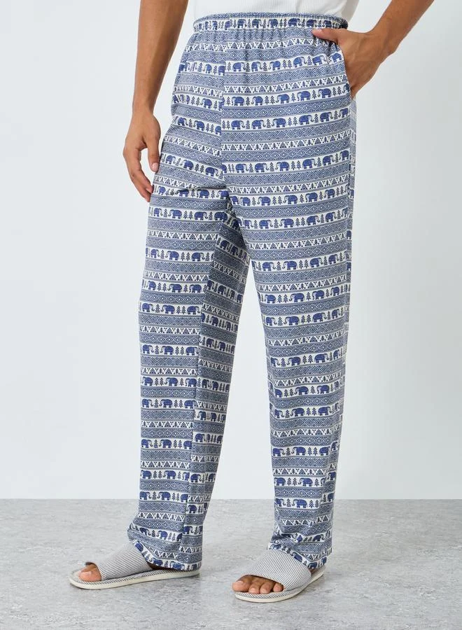 Men Relaxed Fit All Over Print Pyjama