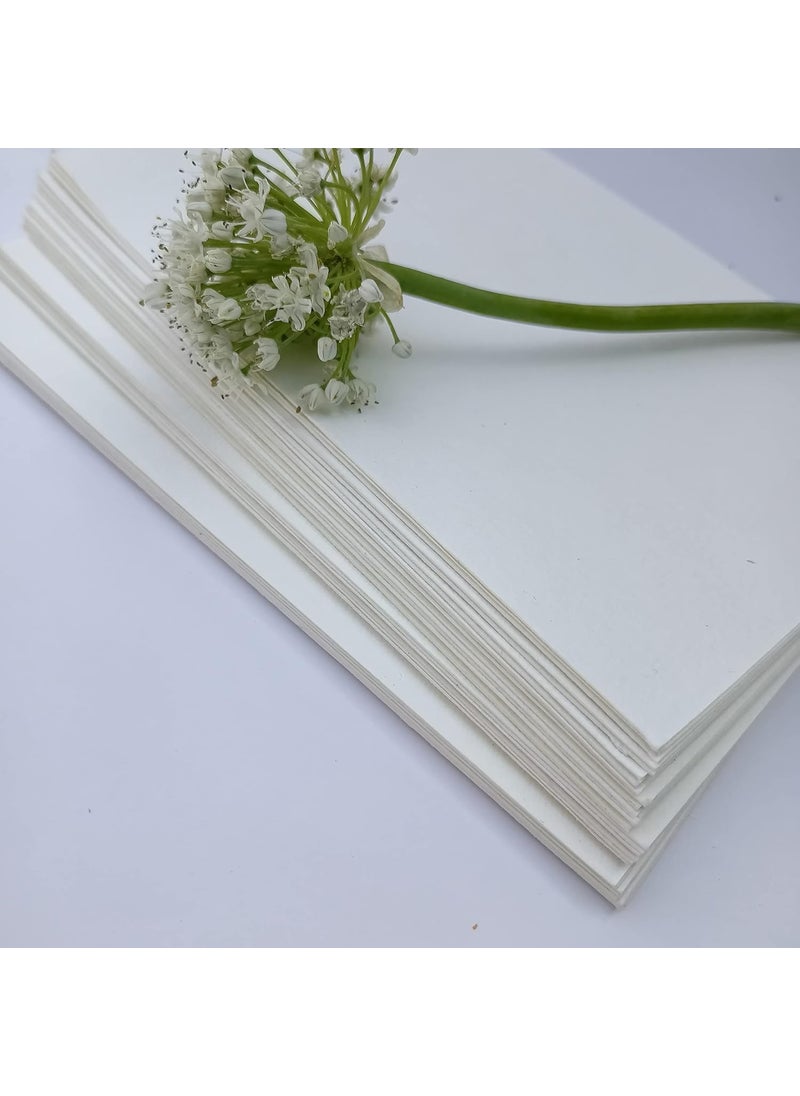 Deckle Papers Deckle Papers 300 GSM Handmade Paper Made of Cotton Rags Ideal for Drawing Calligraphy Watercolor Invitation Card Stock Etc Size12x18 50  - Image 3