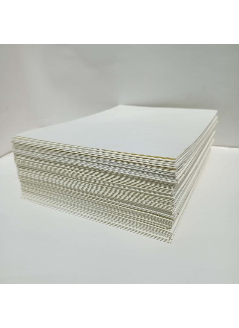 Deckle Papers Deckle Papers 300 GSM Handmade Paper Made of Cotton Rags Ideal for Drawing Calligraphy Watercolor Invitation Card Stock Etc Size12x18 50  - Image 2