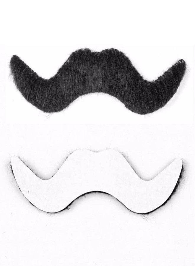 FULLFILLS Assorted self adhesive fake moustache beard for kids black (12 pcs) - Image 3