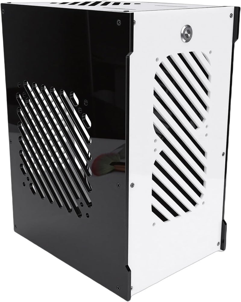 Small PC Case, ITX Motherboard Holder with 4 X 2.5 Inch SSD, Compatible with SFX SFX- Supply, 360 Degree Open Hollow Cooling, - Image 4
