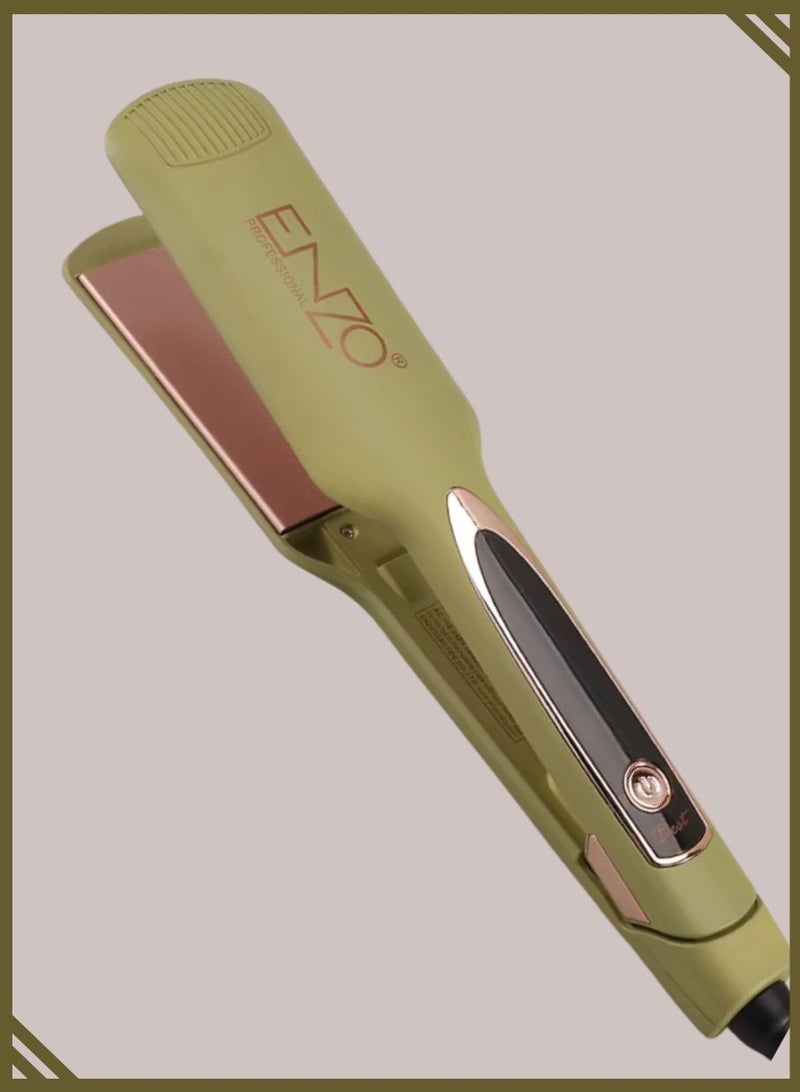 إنزو EN-3221 مكواة فرد الشعر الاحترافية، مكواة فرد الشعر للشعر القصير المجعد، مكواة فرد الشعر للسفر مع طبقة رقيقة من التيتانيوم للتسخين - Image 3