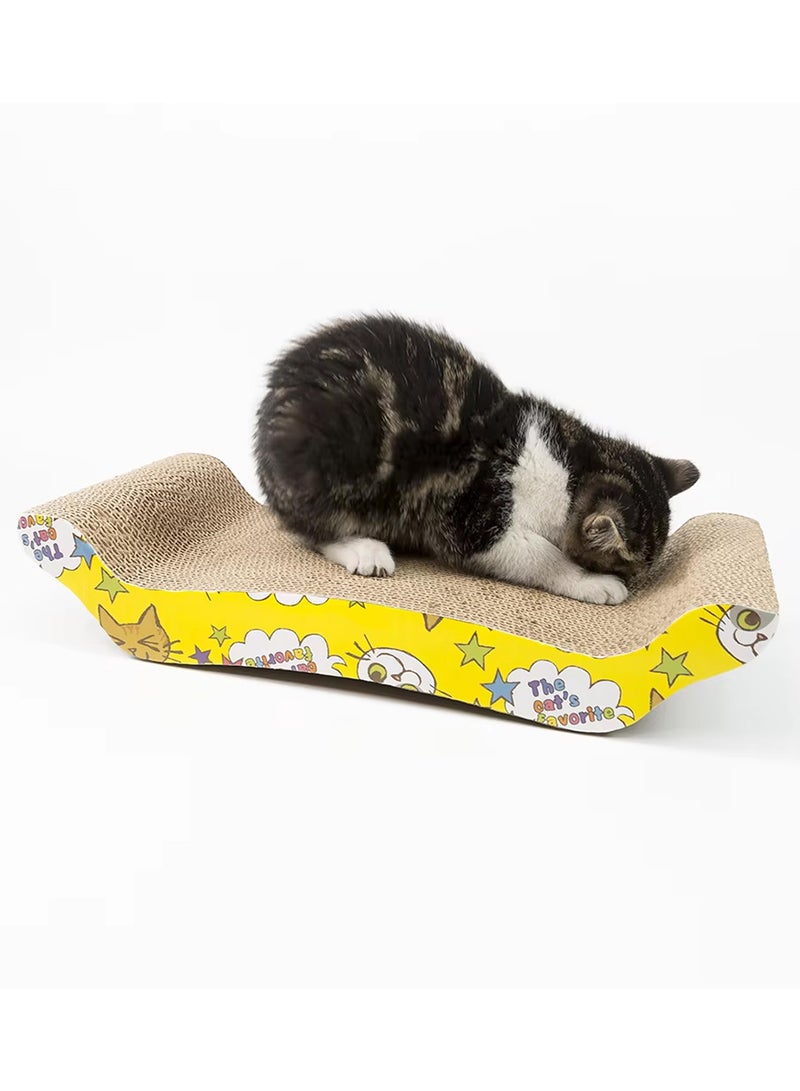 CATANES Cat Scratcher Cardboard Cat Scratch Pad with Premium Scratch Textures Design Durable Cat Scratching Pad Reversible - Image 1