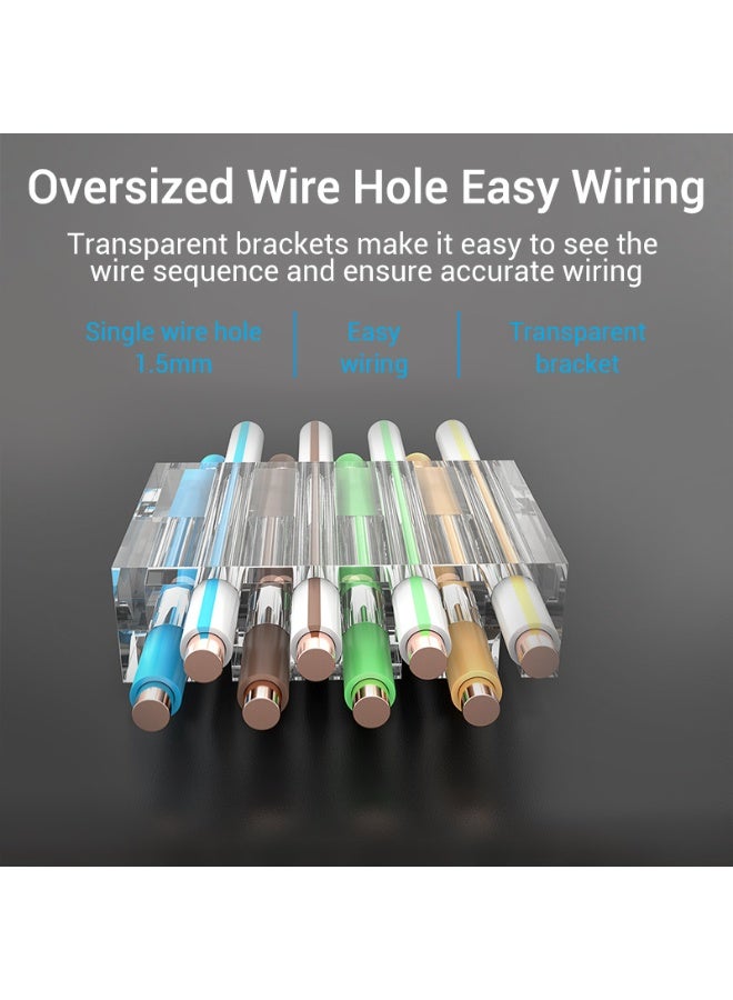 VENTION Cat.7 FTP RJ45 Modular Plug Transparent 10 Pack Model # IDER0-10 - Image 3