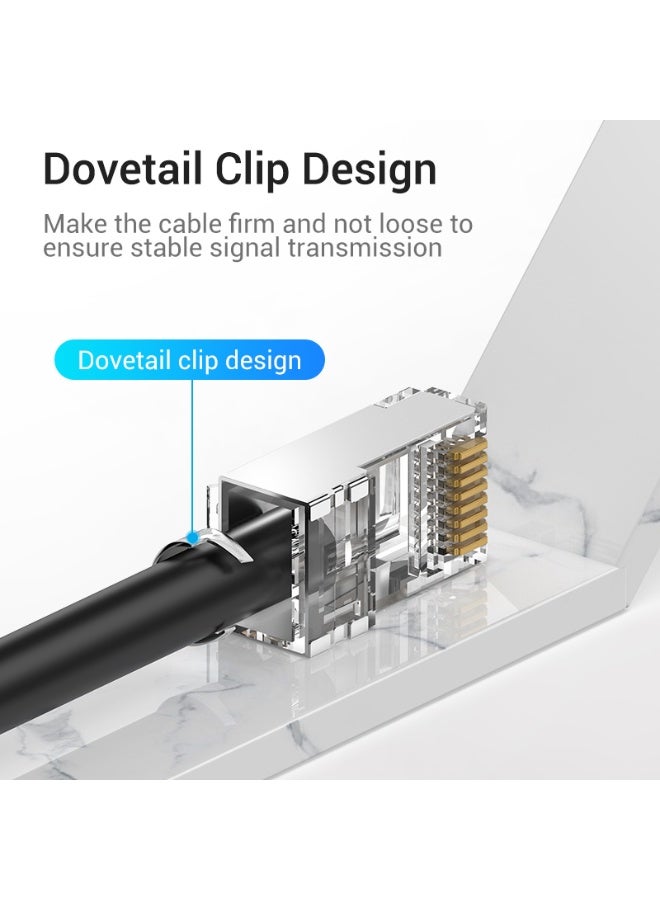 VENTION Cat.7 FTP RJ45 Modular Plug Transparent 10 Pack Model # IDER0-10 - Image 4