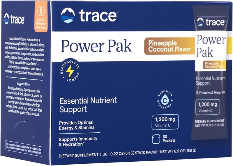Trace Minerals Power Pak Pineapple Coconut Flavor 30 Pack - Image 1