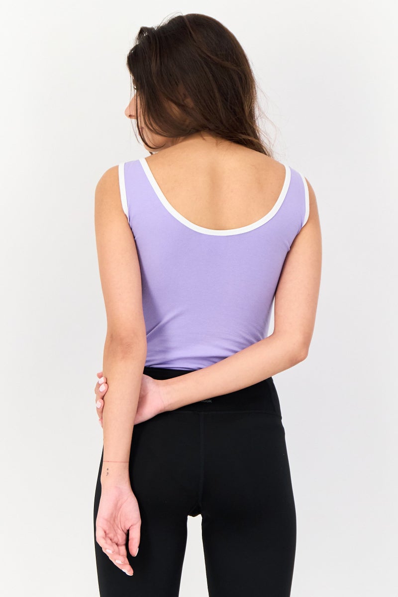 Ellesse بدلة تدريب بدون أكمام للنساء، رياضية، بنفسجي - Image 3