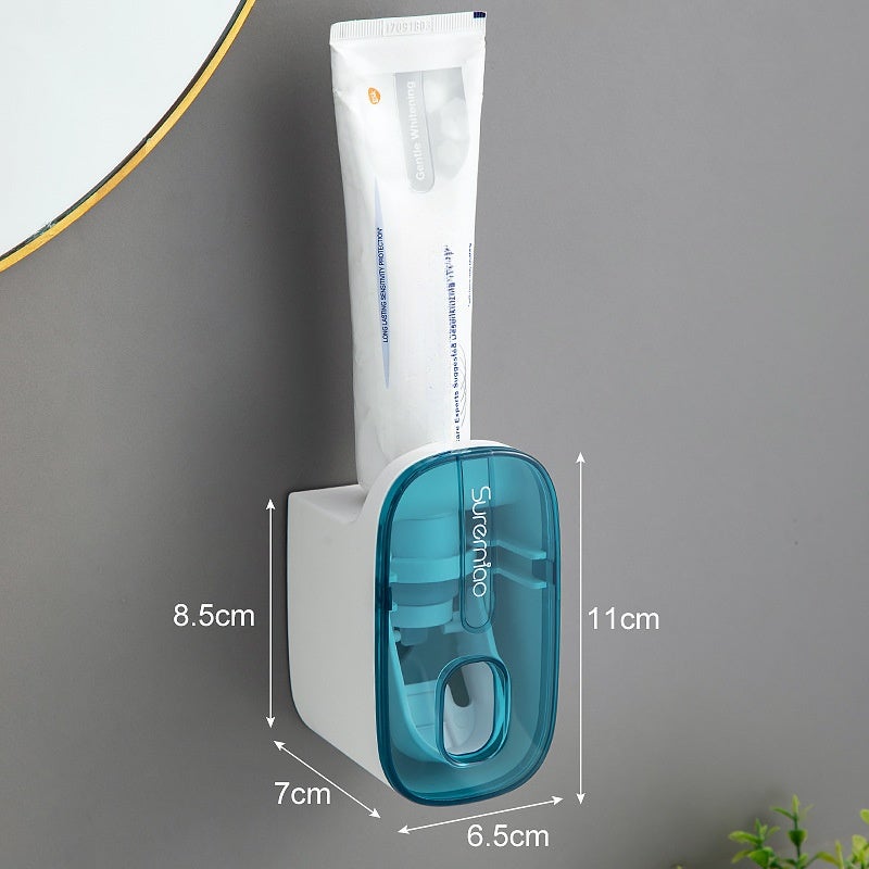 Automatic Toothpaste Dispenser 11*6.5*7cm Drilling-Free Installation - Wall-Mounted Space-Saving Toothpaste Dispenser for Home Hotel Bathroom - Image 1