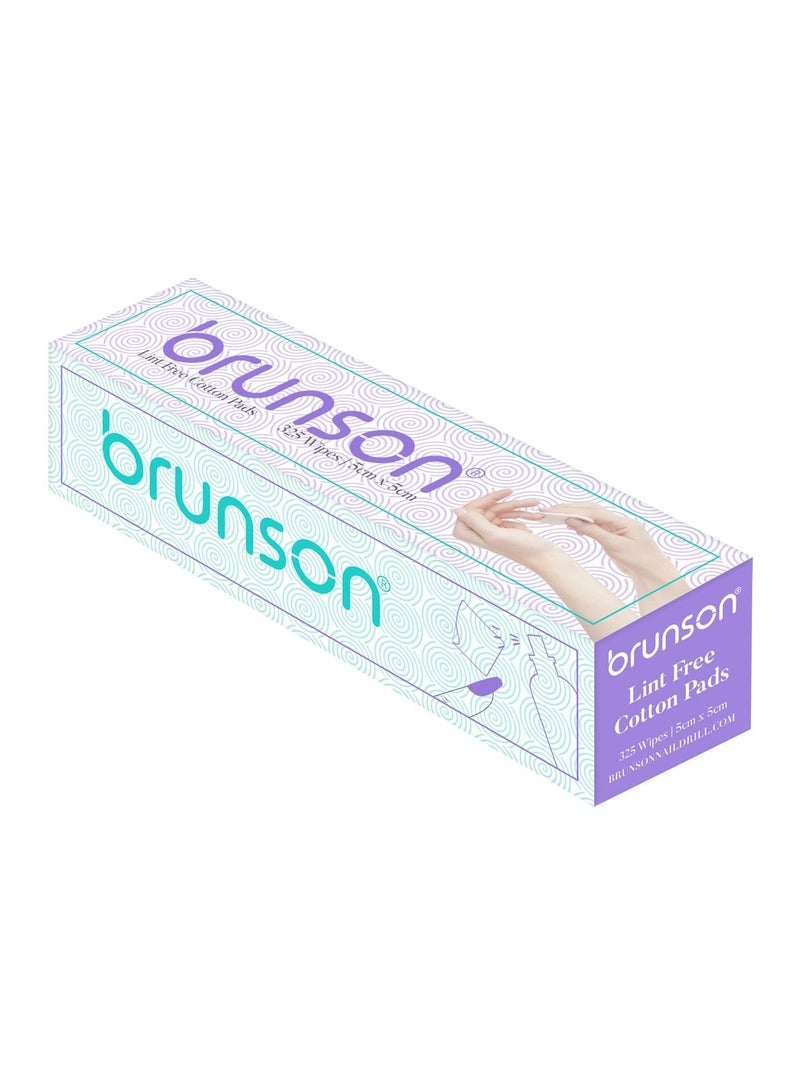 brunson مناديل قطنية خالية من الوبر من برونسون، 325 منديل، 5×5 سم - Image 1