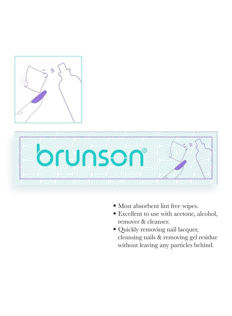 brunson مناديل قطنية خالية من الوبر من برونسون، 325 منديل، 5×5 سم - Image 5