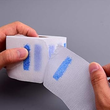 Quupy 3 Rolls Paper Neck Strips Hairdressing Stretchy Wrap Neck Paper Tissue Roll Barber Neck Tape Hairdressing Accessory White - Image 2
