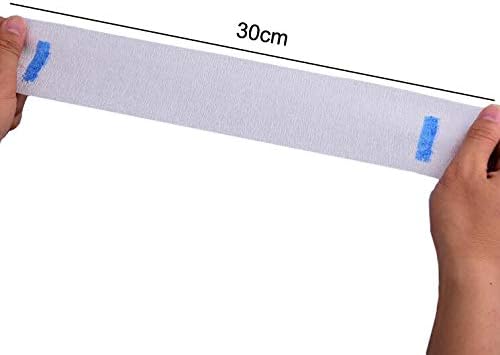 Quupy 3 Rolls Paper Neck Strips Hairdressing Stretchy Wrap Neck Paper Tissue Roll Barber Neck Tape Hairdressing Accessory White - Image 4
