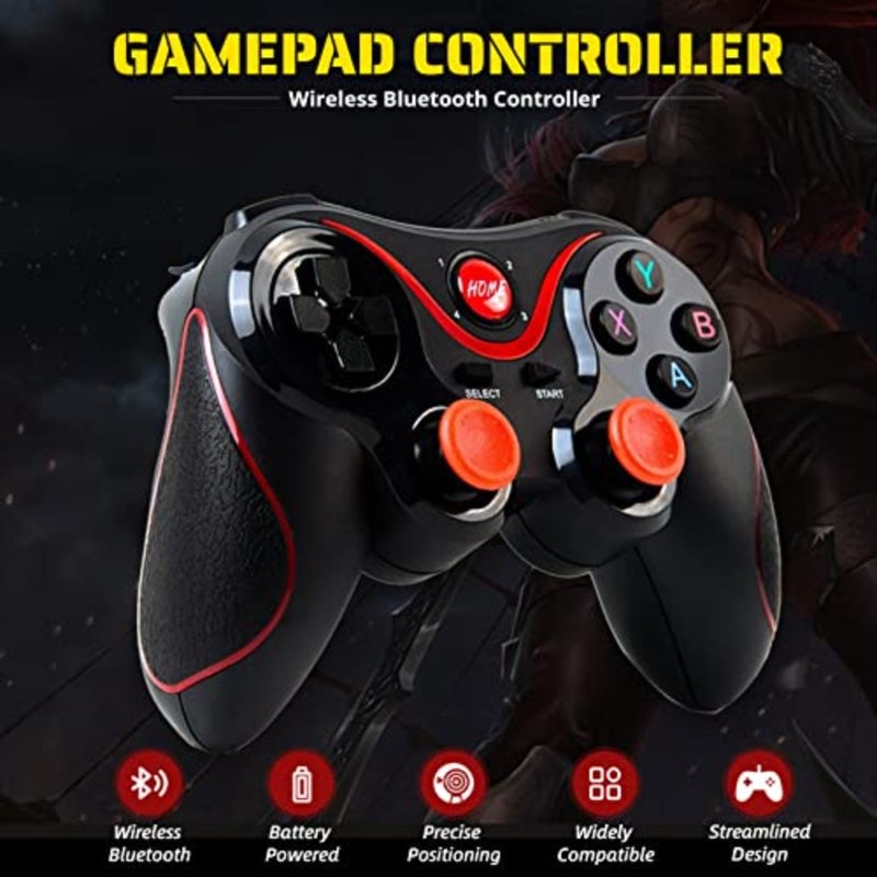 X3 Gaming Controller for Android for IOS Mobile Phone TV Computer CP VR, Dual Vibration Wired BT Game Remote Gamepad Joystick with Built in 400mAh Rechargeable Battery - Image 2