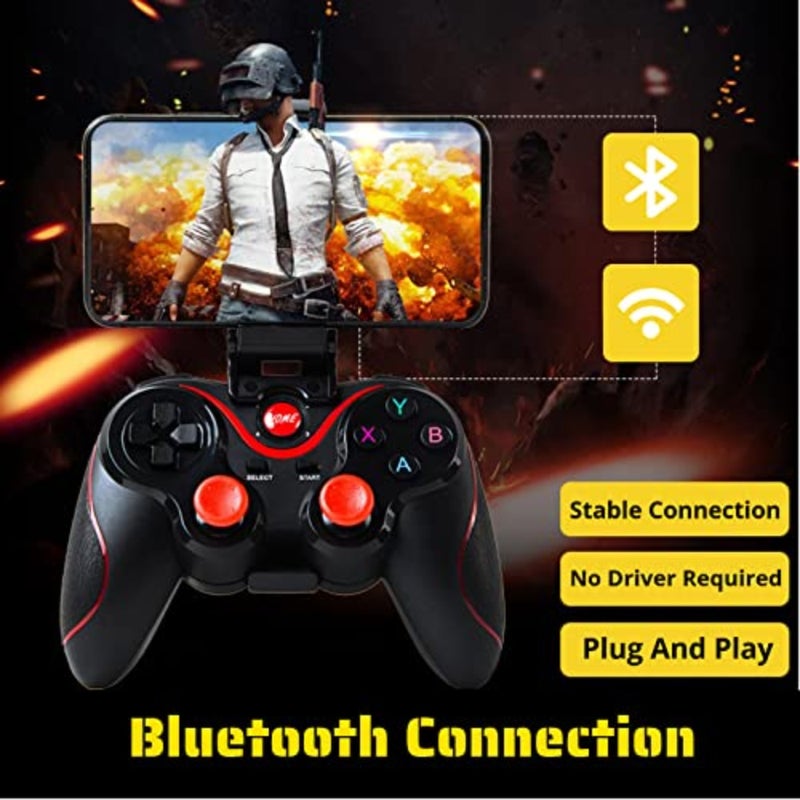 X3 Gaming Controller for Android for IOS Mobile Phone TV Computer CP VR, Dual Vibration Wired BT Game Remote Gamepad Joystick with Built in 400mAh Rechargeable Battery - Image 3