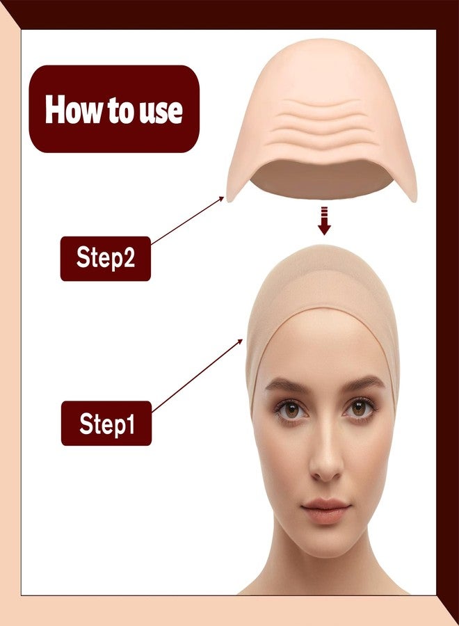 WooHand Halloween Bald Cap, 2pcs Wig Caps 2pcs Makeup Bald Caps for Adults Cosplay Party Supplies - Image 3