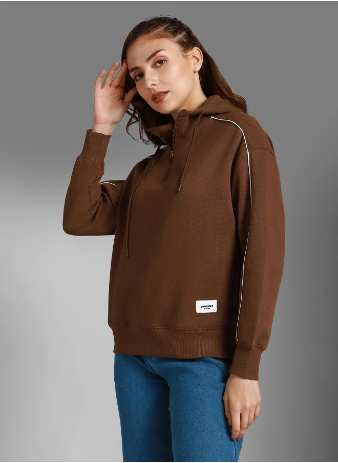 هاي ستار Women Brown Sweatshirt