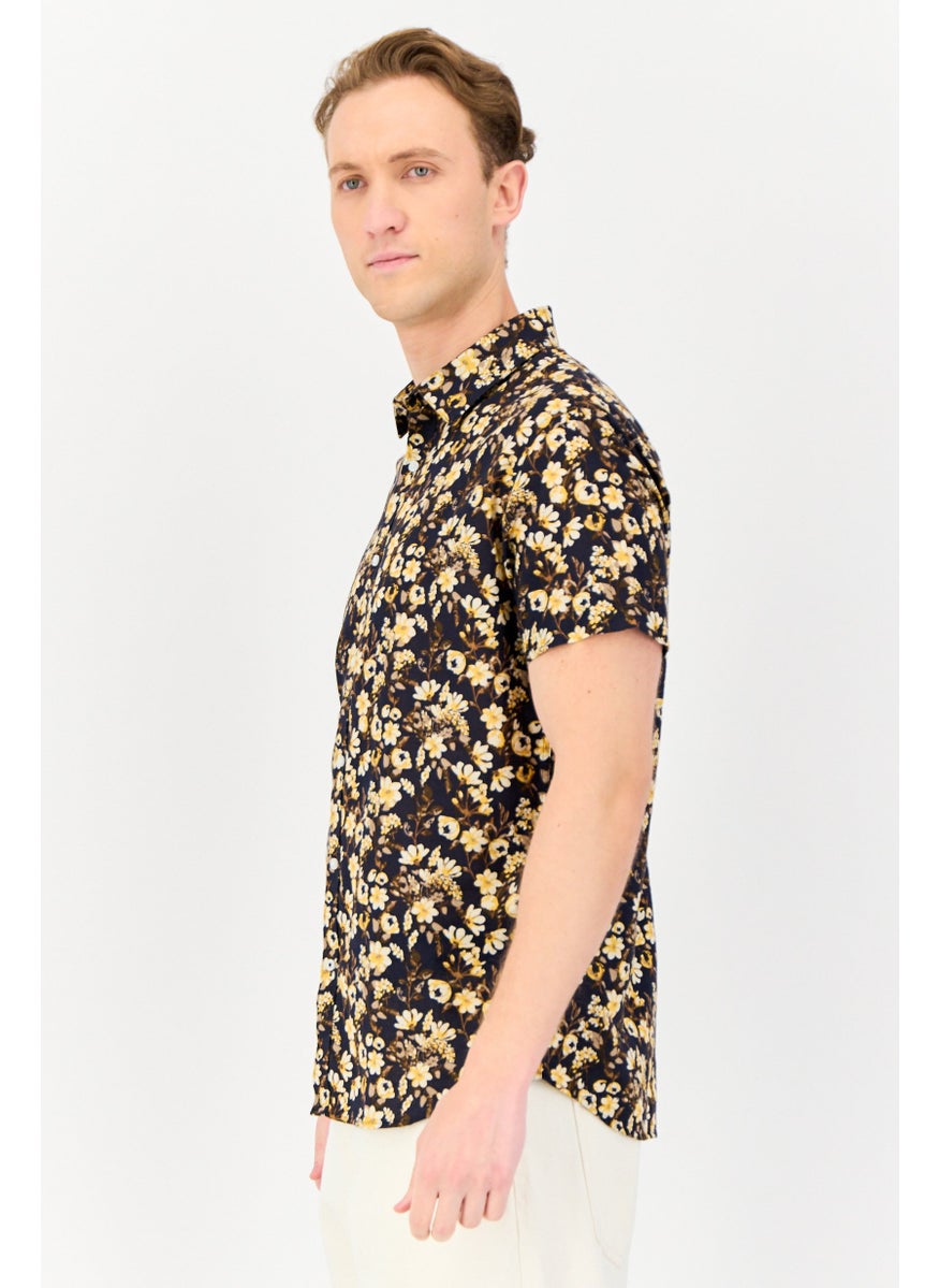 Jack Jones Men Slim Fit Long Sleeve Floral Print Casual Shirt, Multicolor  - Image 2