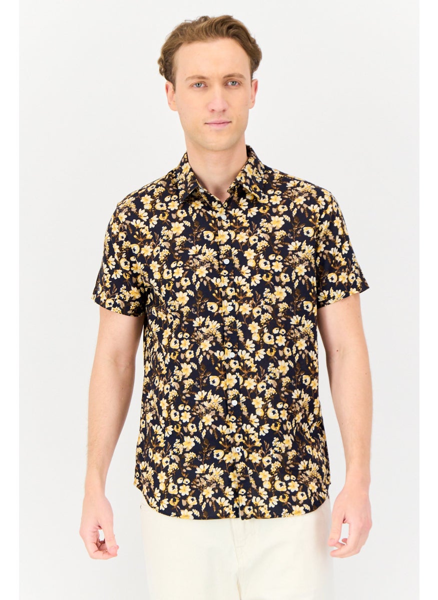 Jack Jones Men Slim Fit Long Sleeve Floral Print Casual Shirt, Multicolor  - Image 1