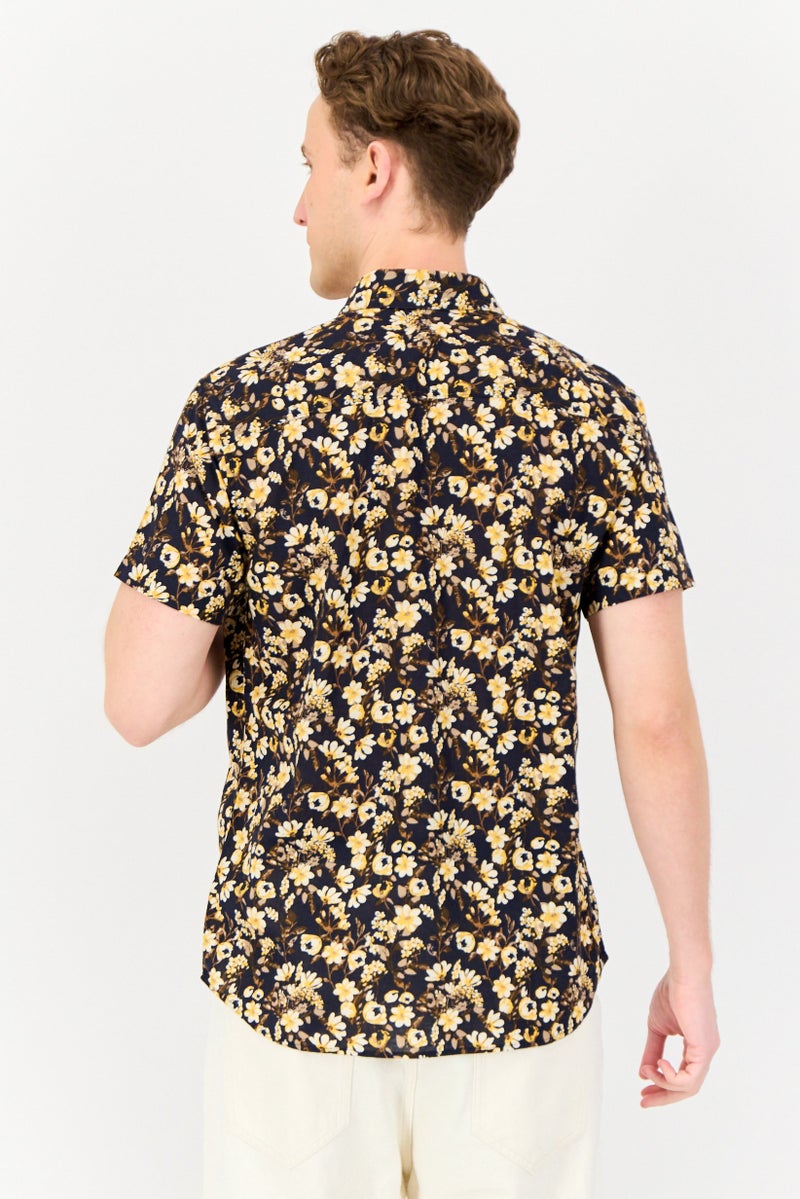 JACK & JONES Men Slim Fit Long Sleeve Floral Print Casual Shirt, Multicolor - Image 4