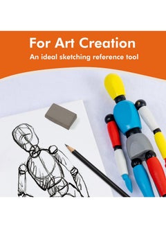 Falling In art Falling in Art 12 Inch Drawing Mannequin, Wooden Human Model for Art Creation, Multiple Color  - Image 4