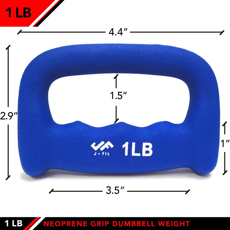 JFIT j/fit 1lb Neoprene Grip Dumbbell Weight - Image 2