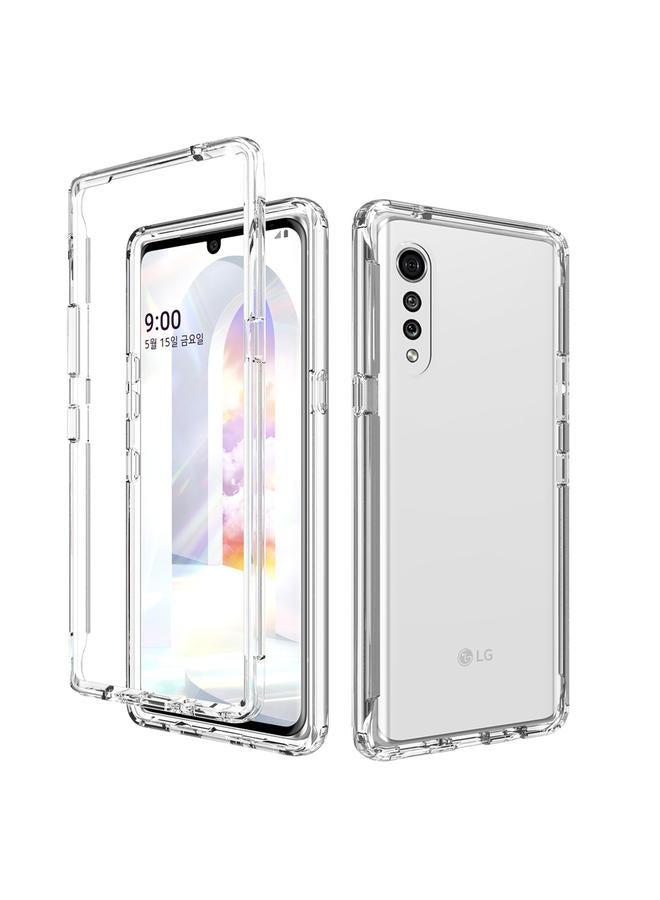 S-TOP Case For LG Velvet Shockproof High Transparency Two-color Gradual Change PC+TPU Candy Colors Phone Protective Case - Image 1