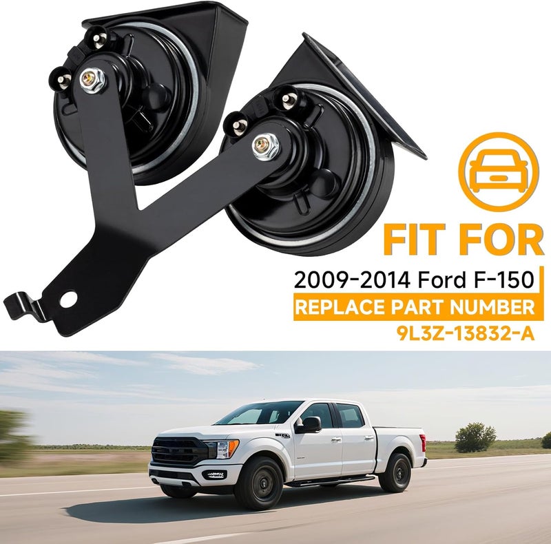 FARBIN بديل بوق السيارة لعام 2009-2014 فورد F150 مع حامل، مجموعة بوق فورد F150 9L3Z-13832-A (لفورد F150 2009-2014) - Image 3