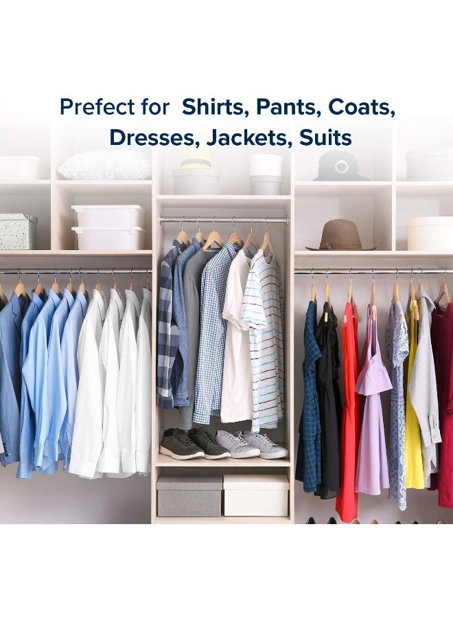 HOUSE DAY - HOUSE DAY 20 Pack Grain Unfinished Wooden Hangers Clothes Hangers Smooth Finish Wooden Hangers for Closet Heavy Duty Hangers Solid Wood Hangers Suit Hangers for Clothes, Jacket, Shirt, Dress. - Image 1