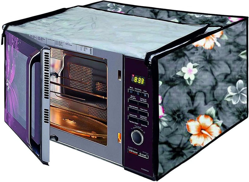 MW PRINTS غطاء فرن ميكروويف لسامسونج 28 لتر مطبوع من PVC مقاوم للماء/الغبار (CE1041DSB2/TL، 28 لتر) - Image 1