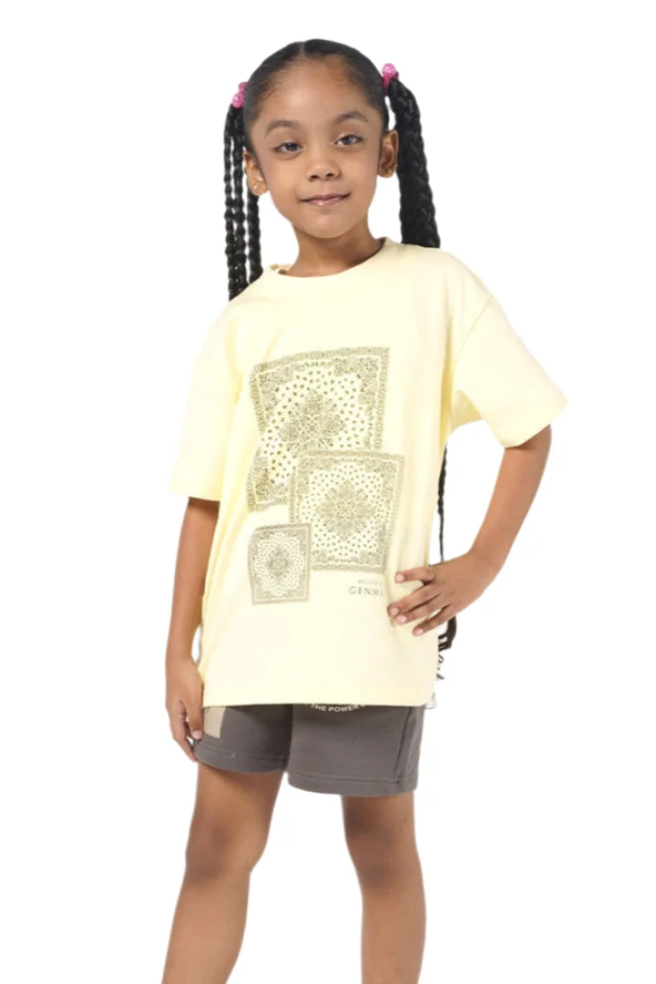 هاوس اوف سينمار Gray Short With Power Of Dreams Print
