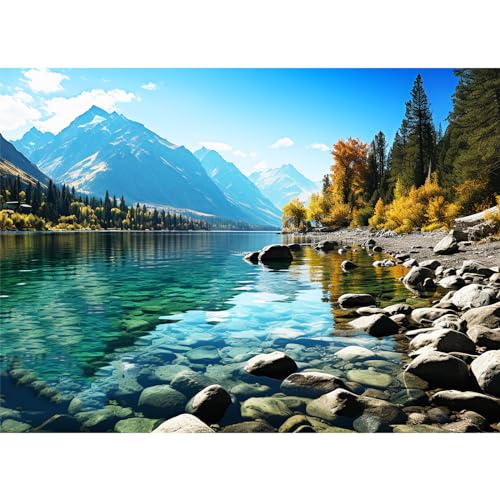 VOLUVOLU 500 Piece Puzzle for Adults Jigsaw PuzzleGlacier Park Jigsaw Puzzles 500 Pieces Birthday Party for Family Adults Funny Puzzle - Image 1