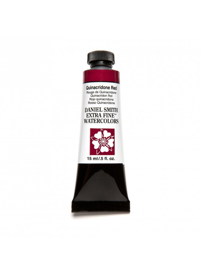 Daniel Smith 284600091 Extra Fine Watercolor 15ml Paint Tube, Quinacridone, Red, 0.5 Fl Oz (Pack of 1) - Image 1