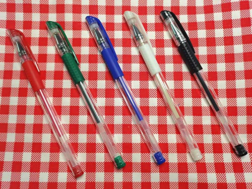 ibotti 5 Colors Stick Heat Erasable Fabric Marking Pens with 10 Free Refills, 5-Pack of Assorted Colors, (White,Red,Blue,Black,Green) - Image 2