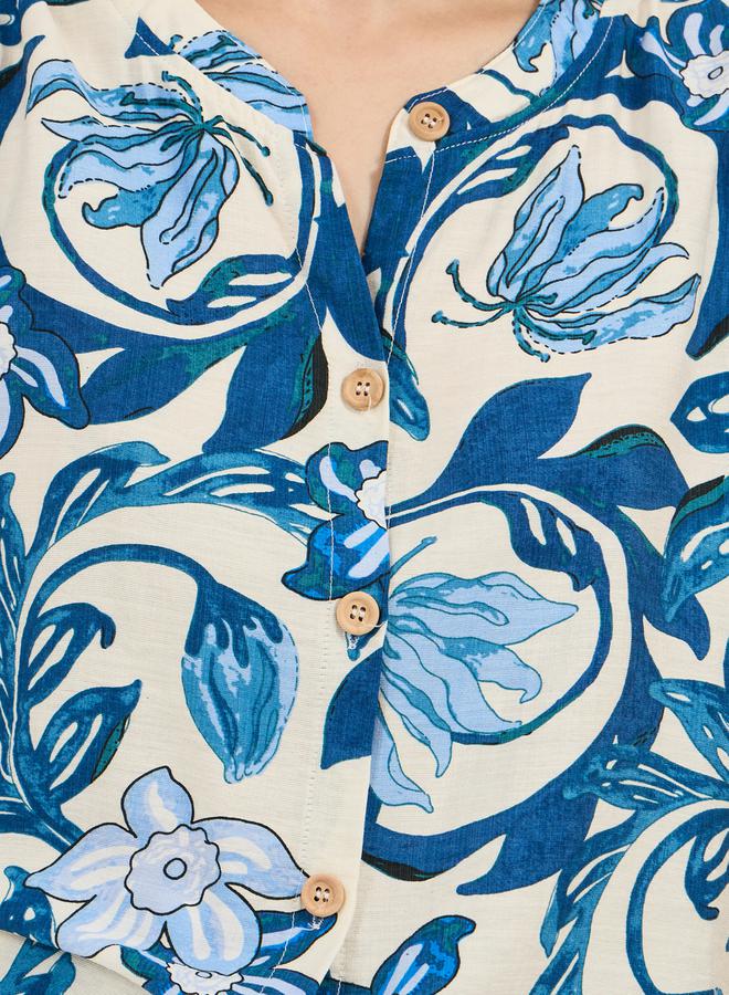 ستايلي طقم بيجامة وقميص بطبعات زهور فيسكوز - Image 4