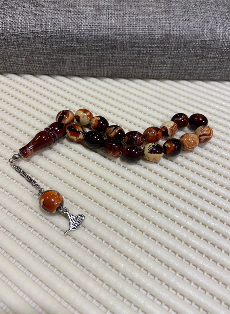 Faturan Prayer Beads For Men 17 Beads Size 13.5mm*15.5mm - Image 5