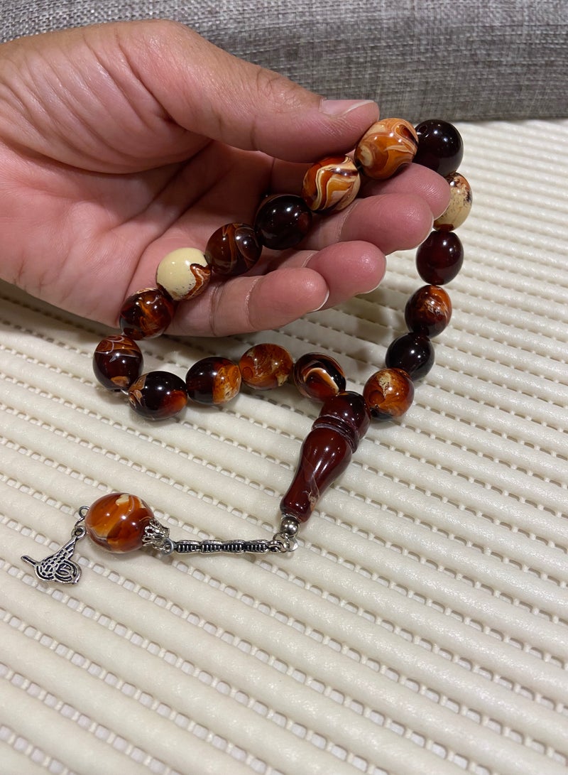 Faturan Prayer Beads For Men 17 Beads Size 13.5mm*15.5mm - Image 4