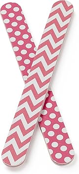 Manicare Pack of 2 Cushioned Emery Boards Nail Files For Shaping Artificial And Natural Nails Double Sided Medium Grit Strong And Durable For At Home DIY Salon Professional Manicure Or Pedicure - Image 1