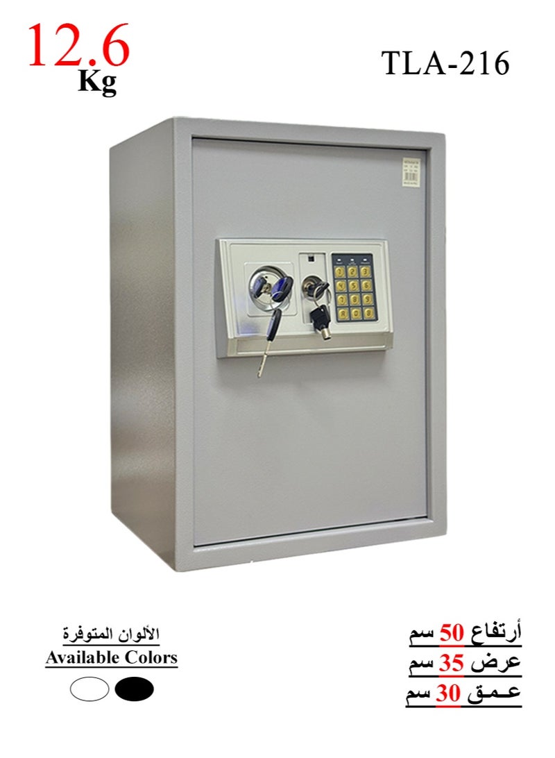 Luxury Fire-Resistant Digital Security Safe With Electronic Number Pad And Lock And Physical  Key 50*35*30cm - 12.6 Kg - Image 1