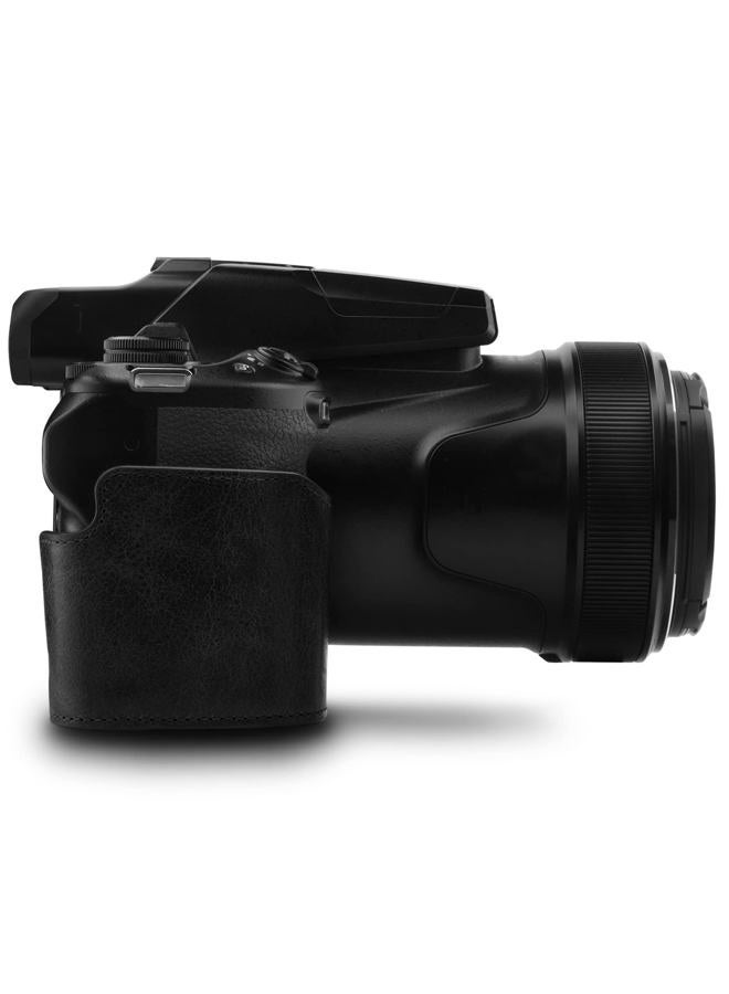 Megagear Mg1533 Nikon Coolpix P1000 Ever Ready Leather Camera Half Case And Strap - Black, Compact - Image 2
